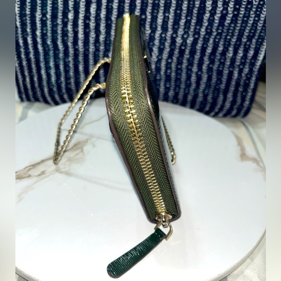 Kate Spade Bixby Place Neda Patent Leather Zip Around Wallet, Spruce Green - Picture 8 of 16